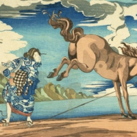 Utagawa Kuniyoshi’s “Brave Woman, Okane in Omi Province”  | COURTESY OF OTA MEMORIAL MUSEUM OF ART