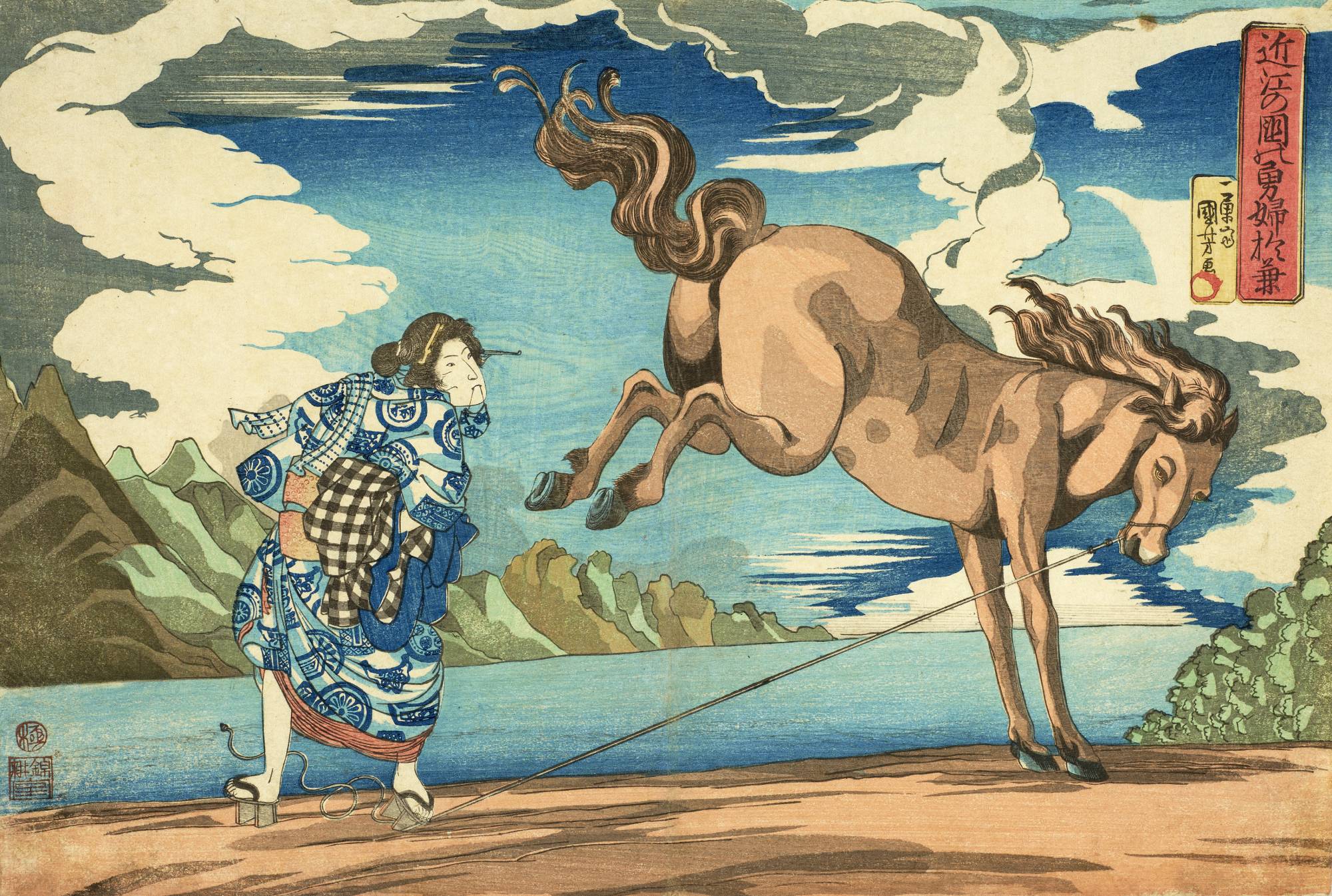 Utagawa Kuniyoshi’s 'Brave Woman, Okane in Omi Province' | COURTESY OF OTA MEMORIAL MUSEUM OF ART
