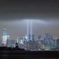 \"Tribute in Light\" in New York as seen from New Jersey on the 10-year anniversary of the 9/11 attacks on Sept. 11, 2011 | DAMON WINTER / THE NEW YORK TIMES
