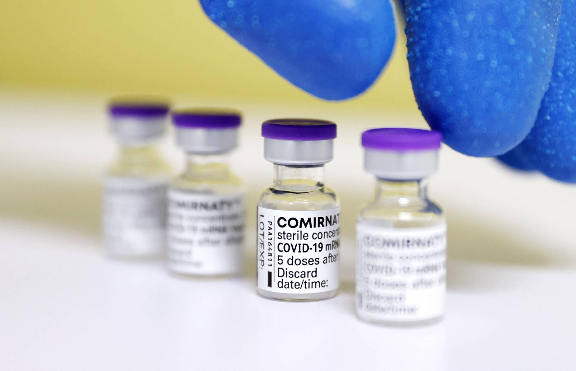 Vials of Pfizer Inc.'s COVID-19 vaccine in February | KYODO