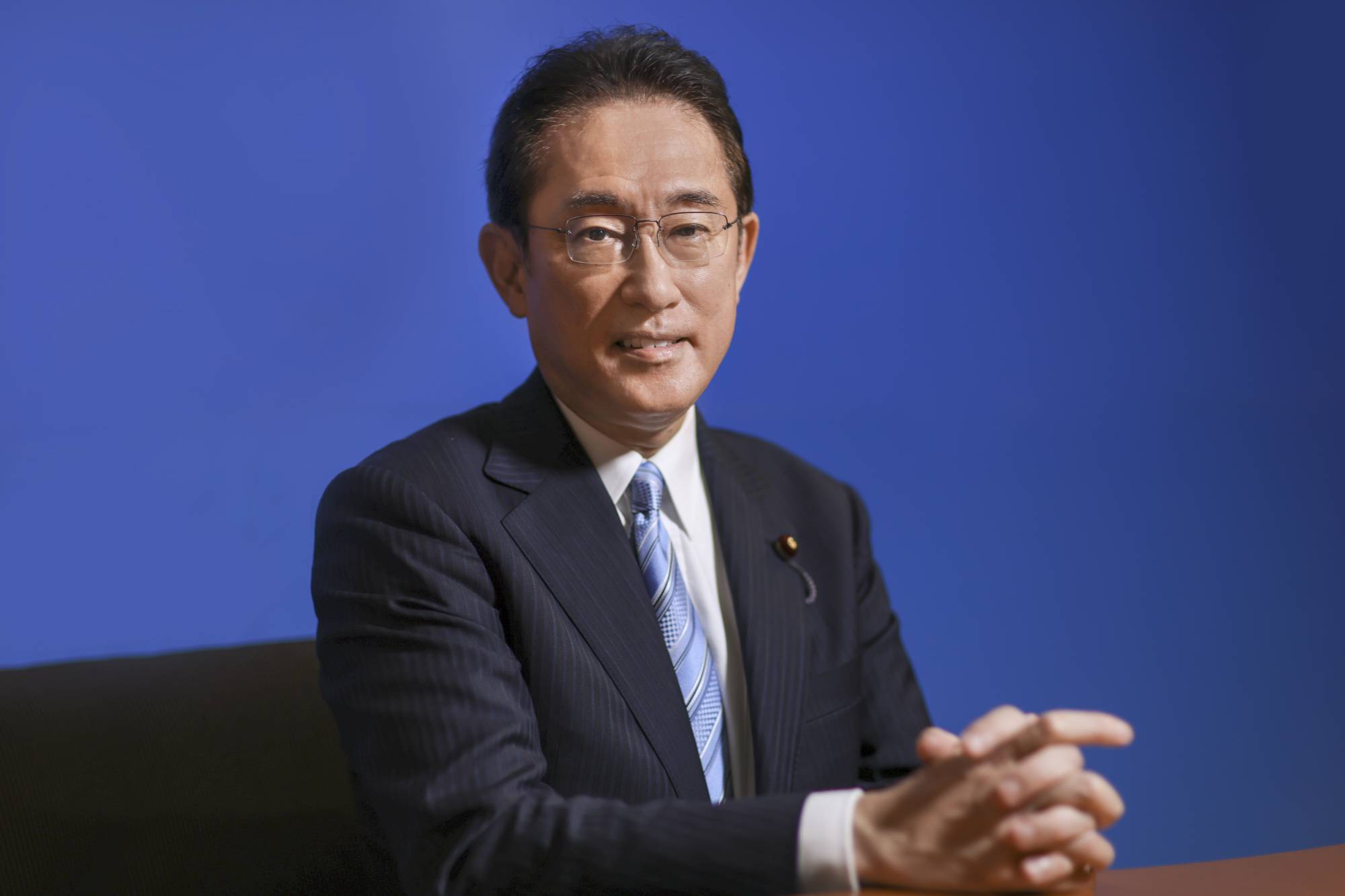 Fumio Kishida, a former foreign minister, at his office in Tokyo on Sept. 3. | Bloomberg