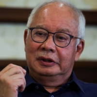 Former Malaysian Prime Minister Najib Razak speaks during an interview in Kuala Lumpur on Saturday. | REUTERS