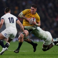 Sean McMahon, seen playing against England in 2017, is returning to Australia for The Rugby Championship. | REUTERS