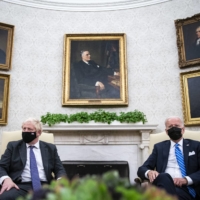 U.K. Prime Minister Boris Johnson and U.S. President Joe Biden meet in Washington on Tuesday.  | AL DRAGO / THE NEW YORK TIMES