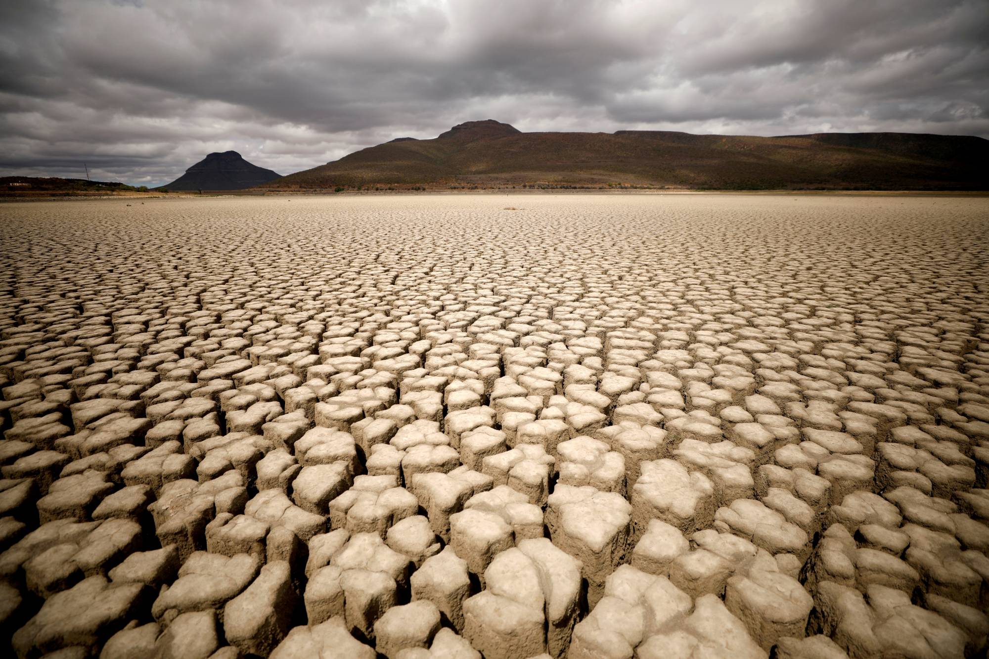 A dried up municipal dam in South Africa in November 2019. | Reuters