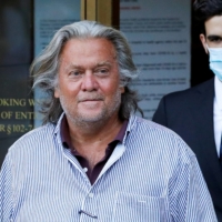 Steve Bannon, former White House chief strategist, exits a courthouse in August 2020.  | REUTERS