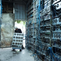 A cryptocurrency farm in China\'s Sichuan province. The People\'s Bank of China just ruled that all financial transactions involving crypto currencies are illegal.  | AFP