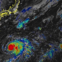 Satellite imagery shows Typhoon Mindulle on Saturday afternoon | JAPAN METEOROLOGICAL AGENCY 