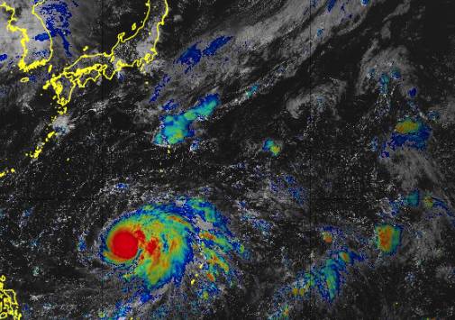 Satellite imagery shows Typhoon Mindulle on Saturday afternoon | JAPAN METEOROLOGICAL AGENCY 