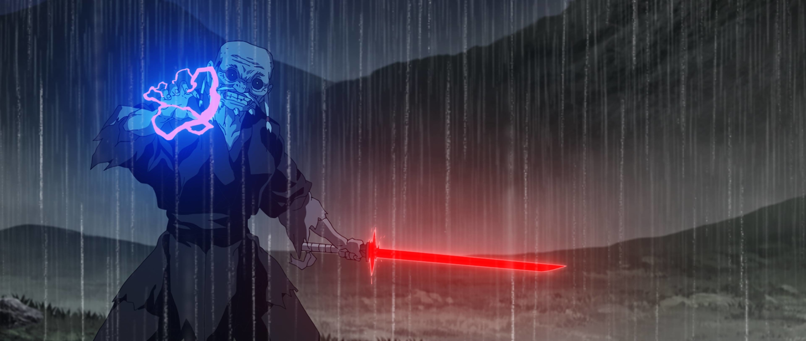 In the 'Star Wars: Visions' short, 'The Elder,' the titular character is voiced by Kenichi Ogata in Japanese and James Hong in the English dub. | © 2021 LUCASFILM LTD. & TM. ALL RIGHTS RESERVED. 