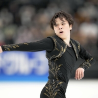 Shoma Uno performs during the Japan Open on Saturday in Saitama. | KYODO