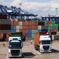 The Port of Felixstowe on Aug. 3. | BLOOMBERG 