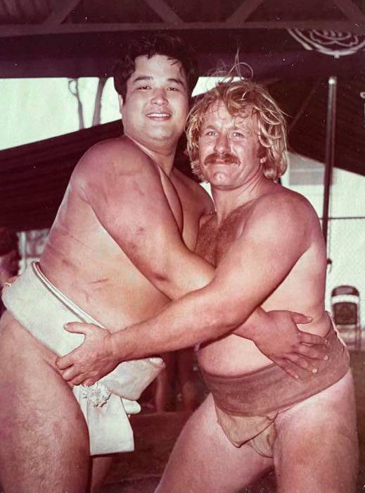 John Jacques (right) poses with college champion Shizuo Ogata, the future Amanoyama, at a 1975 tournament in Hawaii. | Courtesy of John Jacques