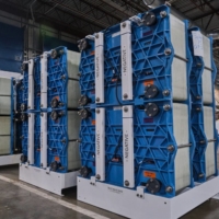 ESS batteries are large but efficient, the company says.  | BLOOMBERG 