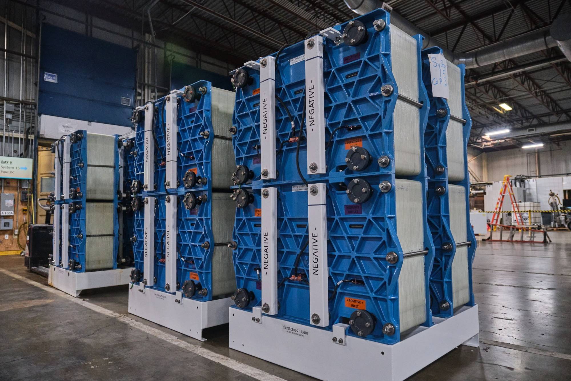 ESS batteries are large but efficient, the company says. | Bloomberg 