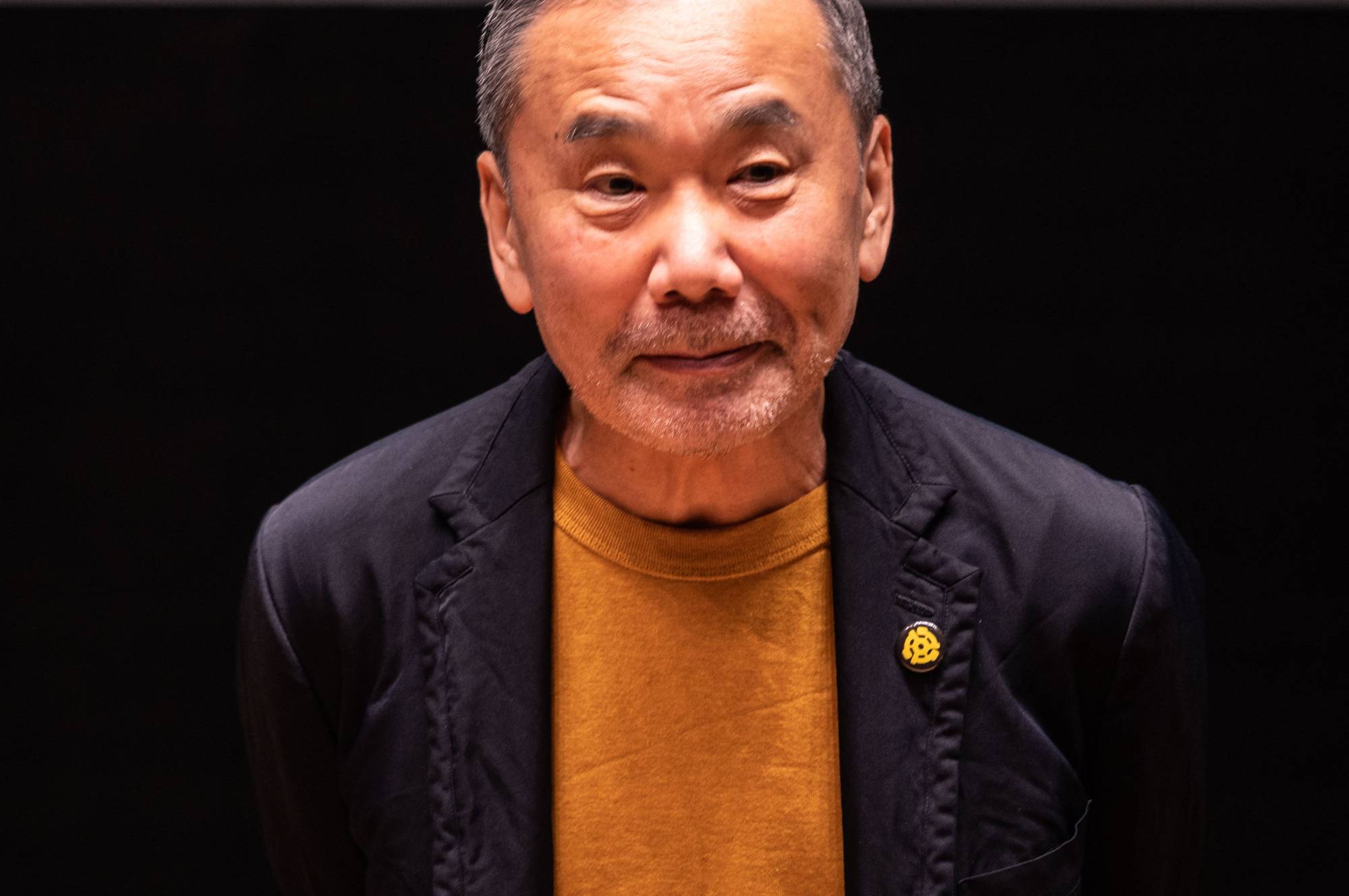 Novelist Haruki Murakami attends a news conference in Tokyo in September. | AFP-JIJI