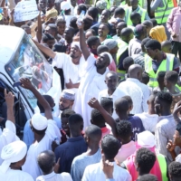 Military-aligned demonstrators gathered in numbers, chant \"Down with the government of hunger\" in front of the Presidential palace in Khartoum, Sudan, Oct 16. | REUTERS