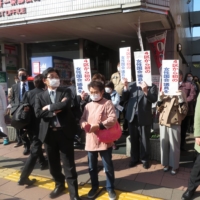 Supporters of Kureha Otsuki, a Constitutional Democratic Party of Japan candidate, hope she will be the first-ever female Diet member from the Hokkaido No. 4 district. | ERIC JOHNSTON
