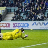 Celtic\'s Kyogo Furuhashi scores against Hibernian in Edinburgh on Sunday. | KYODO