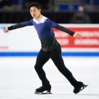 Nathan Chen performs his free skate during Skate Canada on Saturday in Vancouver. | AFP-JIJI