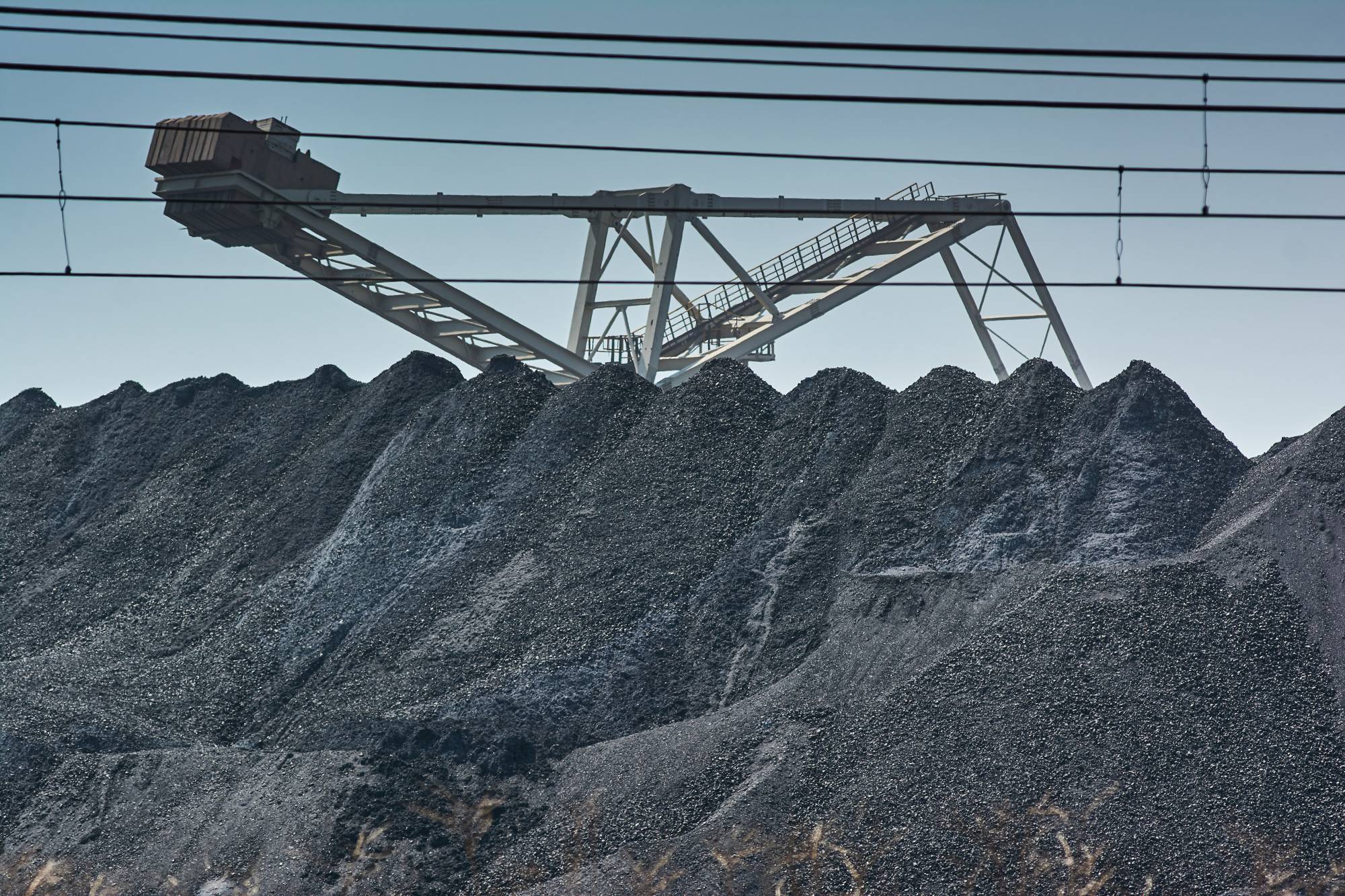 Coal piles at the Phola coal processing plant in Ogies, South Africa | Bloomberg 