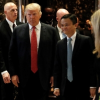 U.S. President-elect Donald Trump and Alibaba Executive Chairman Jack Ma after their meeting at Trump Tower in New York in 2017 | REUTERS 