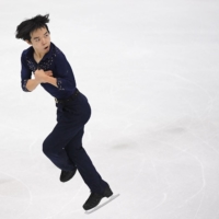 Japan\'s Yuma Kagiyama performs during the men\'s short program at the ISU Grand Prix Gran Premio d\'Italia in Turin, Italy, on Friday. | AFP-JIJI