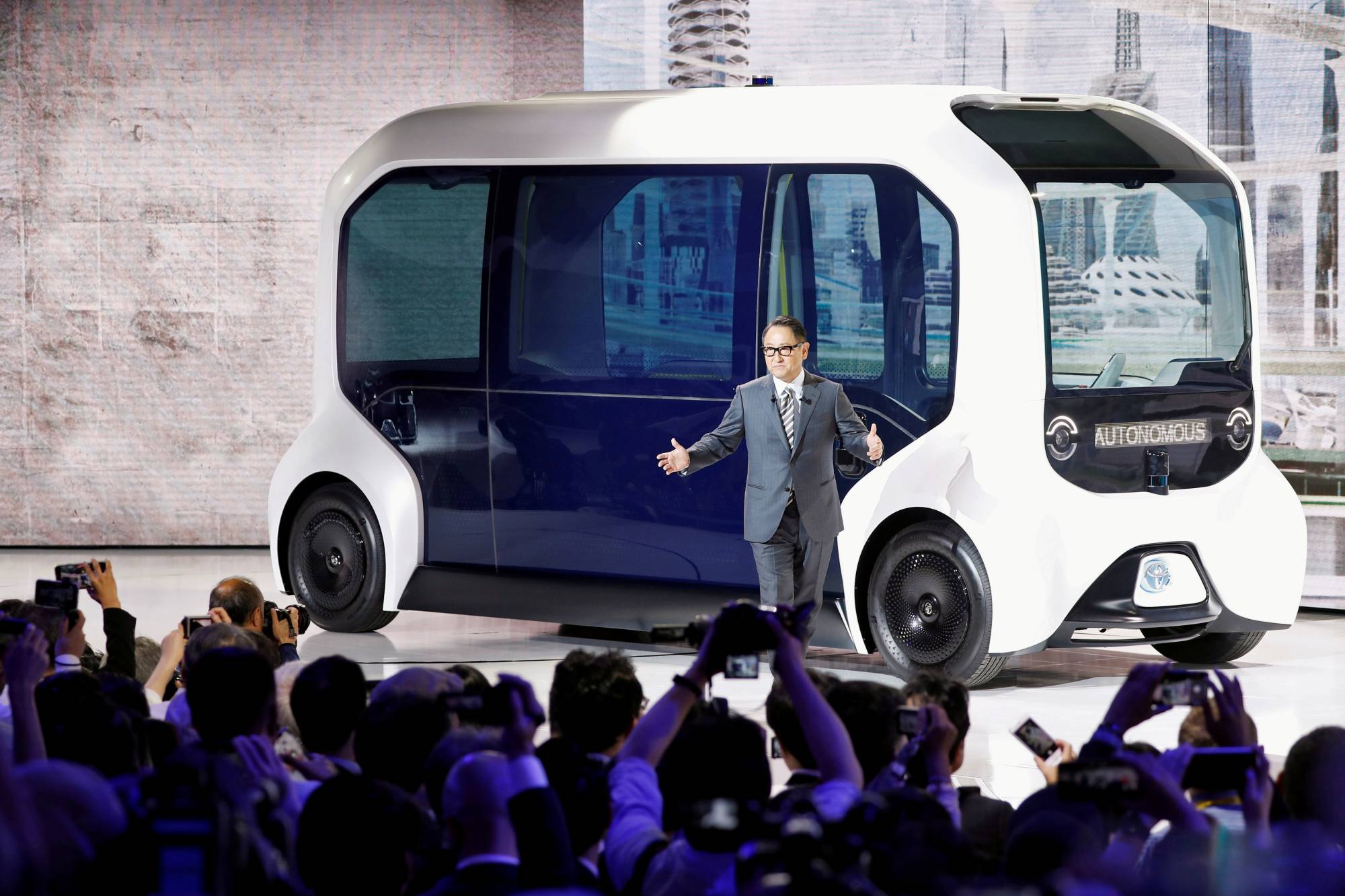 Toyota Motor Corp. donated its e-Palette driverless vehicle to organizers of the 2020 Tokyo Olympics and Paralympics.  | REUTERS