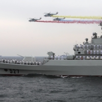 China’s burgeoning naval capabilities in relation to the U.S. Navy were detailed in the Pentagon’s annual report released last week. The report also warned Beijing may double or even triple its nuclear arsenal by the end of the decade. | POOL / VIA REUTERS