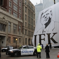 The city of Dallas, Texas, prepares to hold a commemorative ceremony to mark the 50th anniversary of President John F. Kennedy\'s assassination in November 2013. | REUTERS