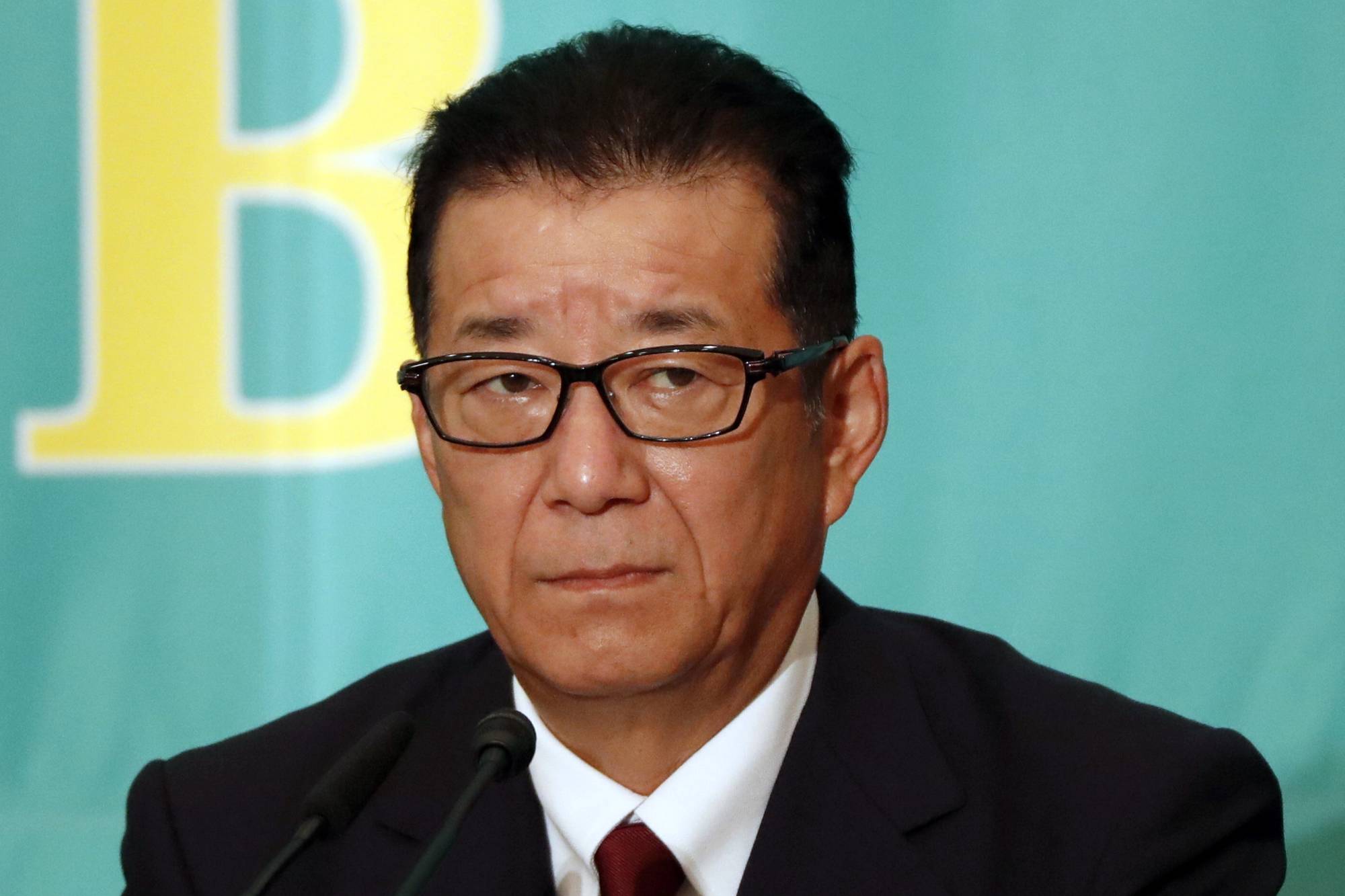 Ichiro Matsui, leader of Nippon Ishin no Kai, attends a party leaders debate at the Japan National Press Club in Tokyo on Oct. 18. | REUTERS