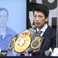 Ryota Murata speaks during a news conference on Friday. | KYODO