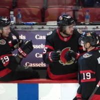 The Senators\' next three NHL games have been delayed after the team was hit by a COVID-19 outbreak. | USA TODAY / VIA REUTERS