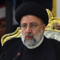Iranian President Ebrahim Raisi delivers a speech during the Shanghai Cooperation Organization summit in Dushanbe, Tajikistan, in September. | REUTERS 