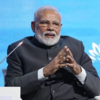 Indian Prime Minister Narendra Modi and Russian President Vladimir Putin at the Eastern Economic Forum in Russia’s Vladivostok in 2019  | BLOOMBERG 