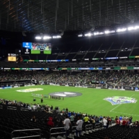 Allegiant Stadium hosts the Leagues Cup final between Seattle Sounders and Leon in Las Vegas on Sept. 22. | USA TODAY / VIA REUTERS