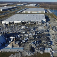 An Amazon.com distribution center a day after a series of tornado in Edwardsville, Illinois, on Saturday | REUTERS