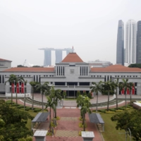 A view of the Parliament House in Singapore in 2015. The Singapore Minsitry of Home Affairs released a citizen from detention who has pleaded guilty of spying for Beijing. | REUTERS
