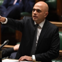 U.K. Health Secretary Sajid Javid attends a debate in the House of Commons in London on Tuesday.  | U.K. PARLIAMENT / VIA AFP-JIJI