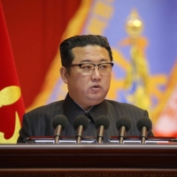 North Korean leader Kim Jong Un attends a conference of military educators in Pyongyang in this undated picture released on Dec. 7. | KCNA / KNS / VIA AFP-JIJI