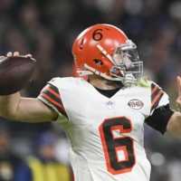 Browns quarterback Baker Mayfield tested positive for COVID-19 this week. | USA TODAY / VIA REUTERS