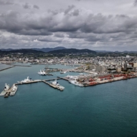 Japan Coast Guard patrol ships docked in the harbor on Ishigaki. The island is home to Japan\'s largest Coast Guard office, which devotes significant resources to patrolling the Senkaku Islands. | THE NEW YORK TIMES