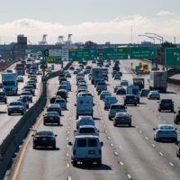 Traffic travels on Interstate 80 in Emeryville, California. | BLOOMBERG 