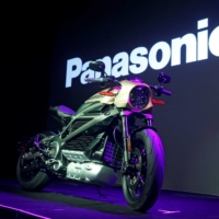 The Harley Davidson LiveWire electric motorcycle, developed in collaboration with Panasonic Automotive, is displayed during a news conference at the 2019 Consumer Electronics Show in Las Vegas. | REUTERS 
