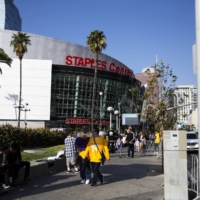 The Staples Center in Los Angeles in January 2020. The NBA managed a successful season in 2020. This season was much the same, but surging cases in recent weeks have sidelined many players due to COVID-19 protocols.  | JENNA SCHOENEFELD / THE NEW YORK TIMES