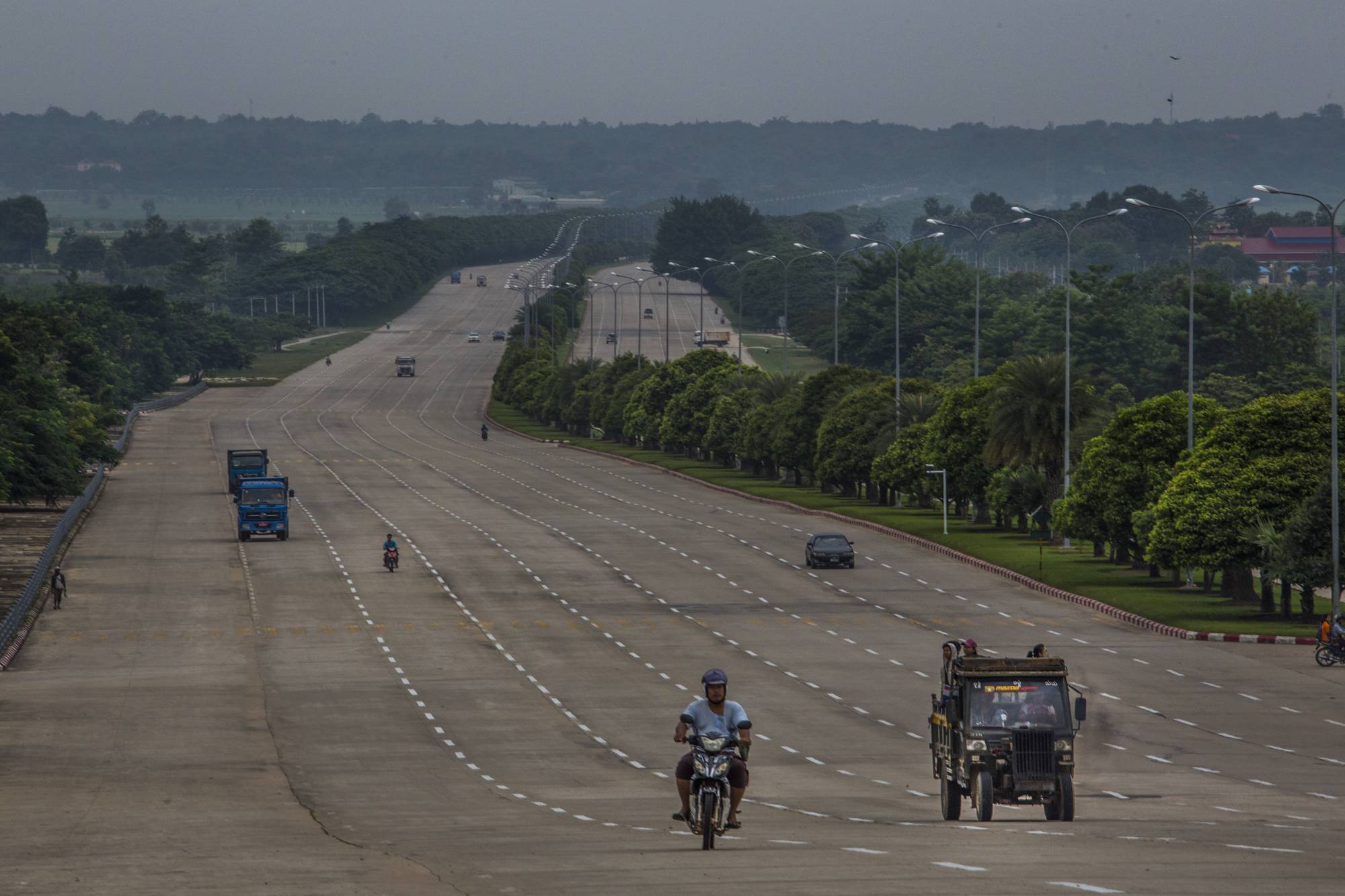 A road in Naypyitaw, the bunkered city that replaced Yangon as the capital at the military’s behest earlier this century. | The New York Times