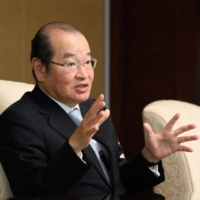 Daiwa Securities Group President Seiji Nakata is interviewed earlier this month. | BLOOMBERG