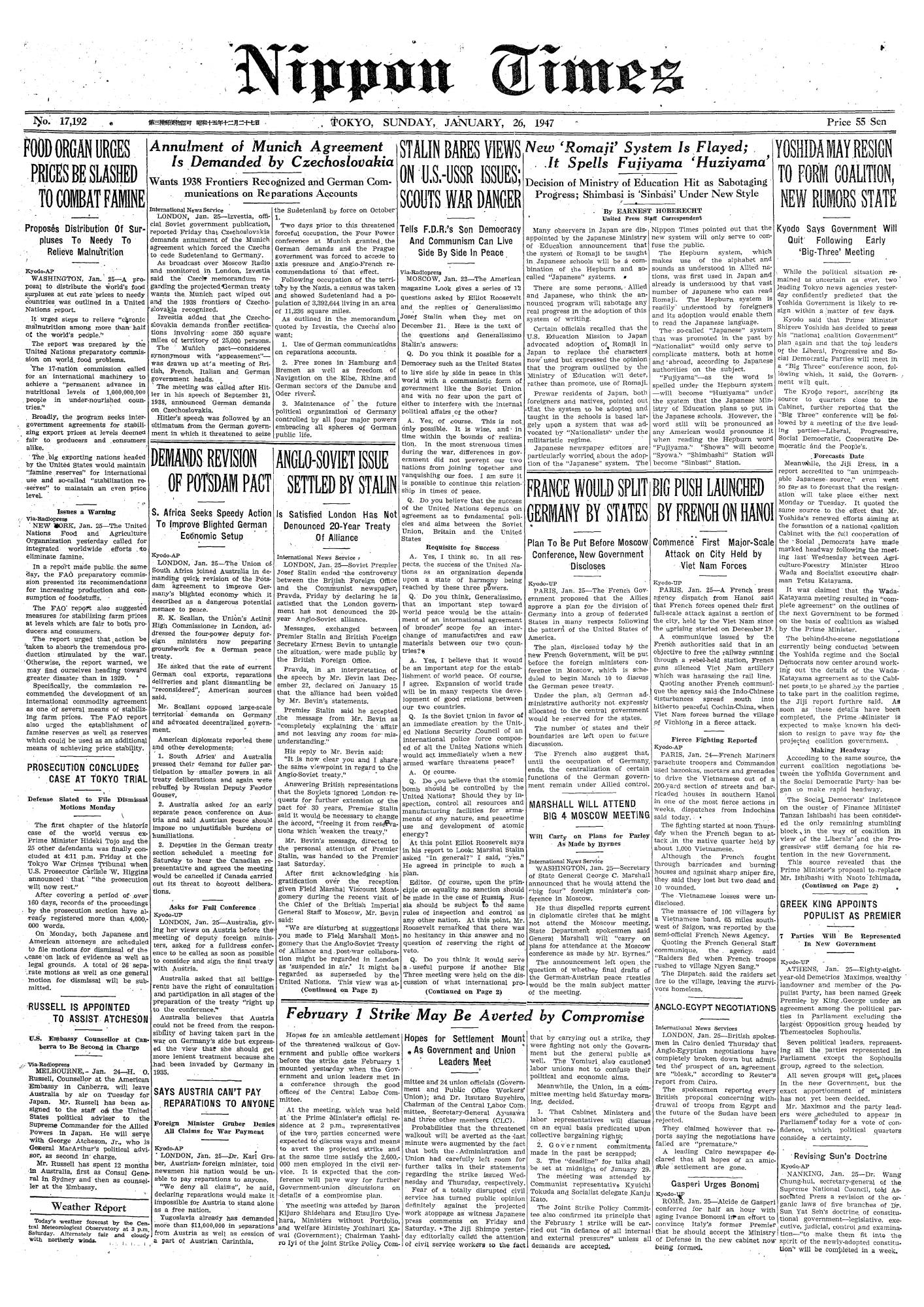 1947 | THE JAPAN TIMES 
