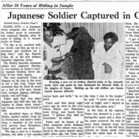 An article details the discovery of a Japanese soldier on Guam who had been instructed to \"never surrender.\" | THE JAPAN TIMES
