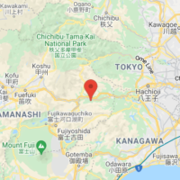 The epicenter of the earthquake that occurred on Friday at 6:37 a.m. was in the Fuji Five Lakes area of eastern Yamanashi Prefecture. | GOOGLE MAPS